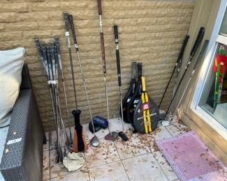 Set of Ping Irons, 2 drivers, ping putter