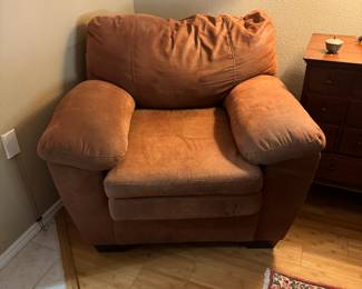 Comfortable suede iversize chair