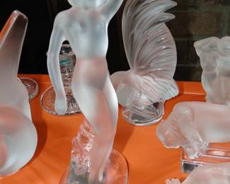 Many Lalique figurines for sale