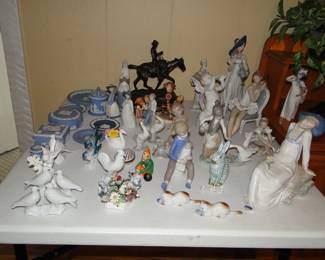 Lladros, Wedgwood, Rex, Will Rogers Bronze and more