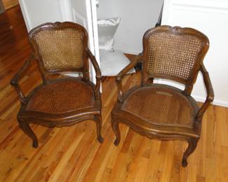 Cane back chairs