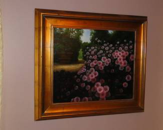 Floral artwork by Lawrence Backer