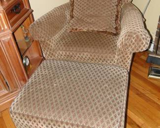 Thomasville Side Chair with Ottoman