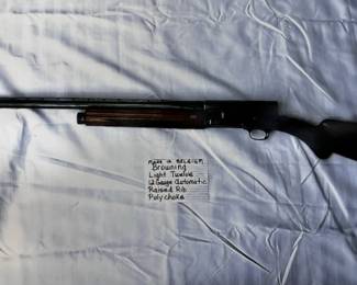 MADE IN BELGIUM                                                                                 BROWNING LIGHT TWELVE GAUGE AUTOMATIC                        RAISD RIB POLY CHOKE