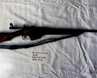 BRITISH ENFIELD 308 SPORTERIZED WITH SLING