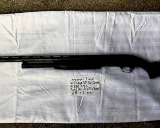 WESTERN FIELD 12 GAUGE 30' FULL CHOKE                     M550 ABD PUMP ACTION WITH RIB BARREL