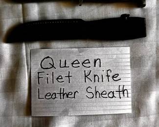 QUEEN FILET KNIFE LEATHER SHEATH