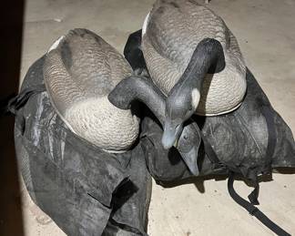 Vintage Large Goose Decoys (2) full Bags 