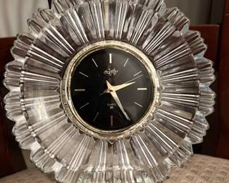 Lofty Heavy Clear Crystal Clock 
