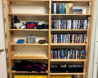 Very nice Elfa bookshelf, DVD’s & CD’s