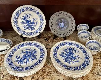Wedgwood “Cornflower” blue china 