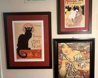 Lots of framed artwork 