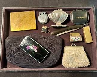 Collection of vintage lighters including Ronson 