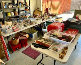 Lots of Christmas decor & hand & power tools 