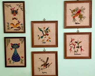 Very sweet framed needlepoint 