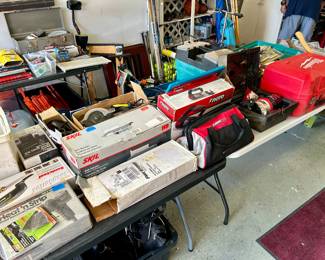 Lots of hand and power tools 