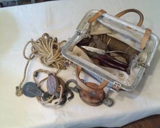 Vintage tools and satchel