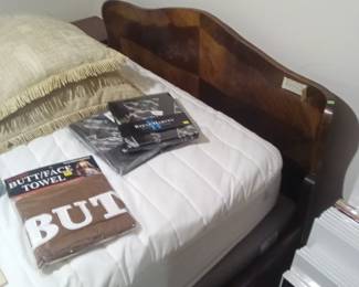 Hand made French day/night bed with new mattress.