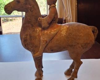 Han Dynasty terracotta equestrian soldier.