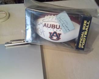 Autographed signature series football signed by Gene Chizik, from Auburn's 2010-11 National championship team.
