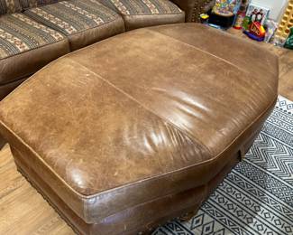 Leather Storage Ottoman