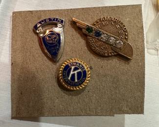 Vintage Kiwanis & other pins