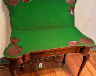 Flip top card table