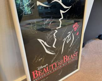 Signed Beauty and the Beast Musical Poster