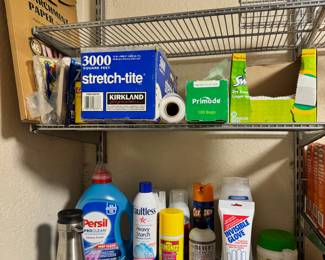 Paper goods and cleaning items