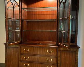 Henkel Harris lighted China cabinet