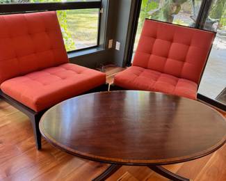 Accent chairs and coffee table