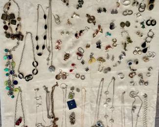 Costume necklaces and earrings