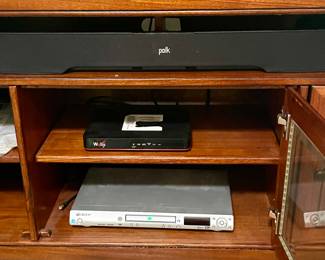 Electronics! Polk sound bar, Wally HD satellite receiver (2), Pioneer receiver 