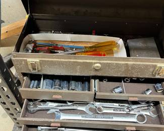 Kennedy tool chest selling  with Craftsman tools, combination wrenches, sockets and more!