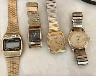 Vintage Mercury Quartz LC watch, 2nd watch 10k RGP,  Seiko 6533-5040T quarts watch, Caravelle N3-Automatic watch