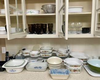 Great selection of Corning ware, Pyrex & Libby! 