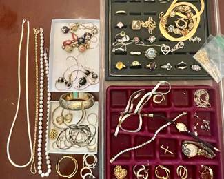 Still sorting through the gold and silver jewelry!