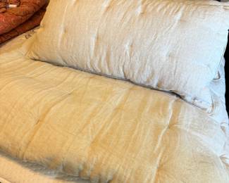 King Size Pottery Barn Comforter and Pillows
