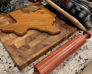 Cutting boards and rolling pin