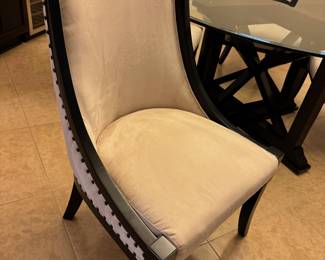 Large Glass Top Dining Table with 4 chairs