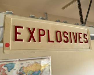 Explosives sign
