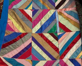 Handmade crazy quilt