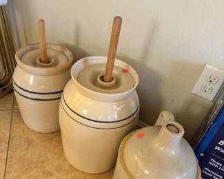 Crocks and butter churns 