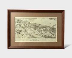 Fort Leavenworth Kansas Birds Eye View Map Framed Print