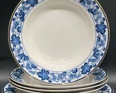 Fine Double Phoenix Nikko Ironstone Japanese China Soup Bowl and Plate