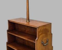 Fantastic Unique Tiered Bookcase Torchiere Lamp with Fancy Brass Hardware and Bun Foot