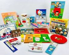 Charlie Brown/Snoopy/Peanuts Vintage Collection, Shake, Roll, Match Game, Puzzle, Books, Pencils, Wristwatch, Plate, Figurines And More
