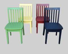4 Pottery Barn Multi Colored Childrens chairs