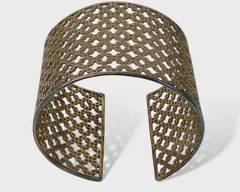 Fine Sterling Silver Open Work Cuff Bracelet