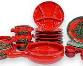 Gallo Piroschka Ceramic Plates & Soup Bowls and Italian Volcania Ceramic Sauce Pan